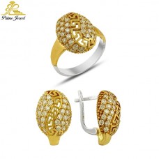 Gümüş Otantik Taşlı Set